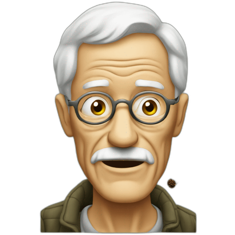 old man smoking pot emoji