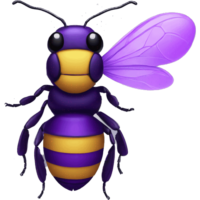 purple bee emoji