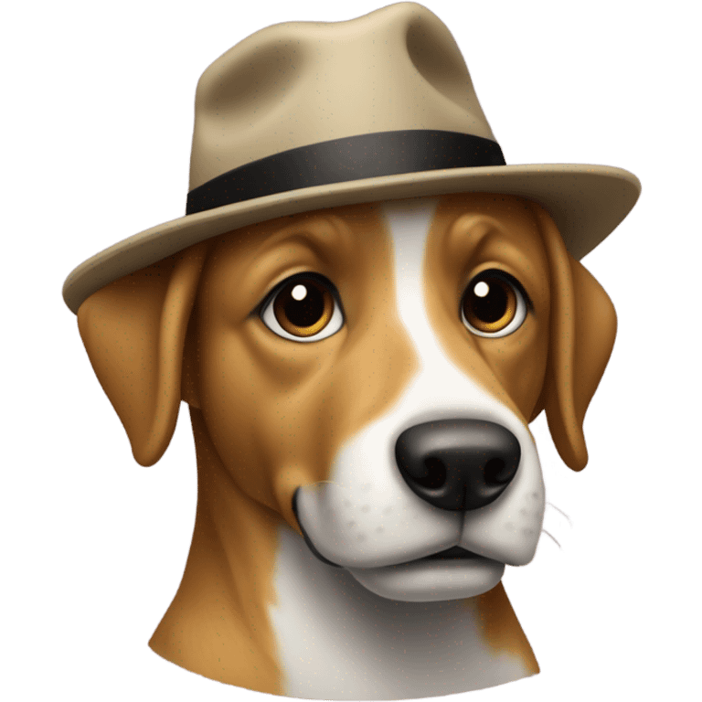 Dog dancing with a hat on emoji