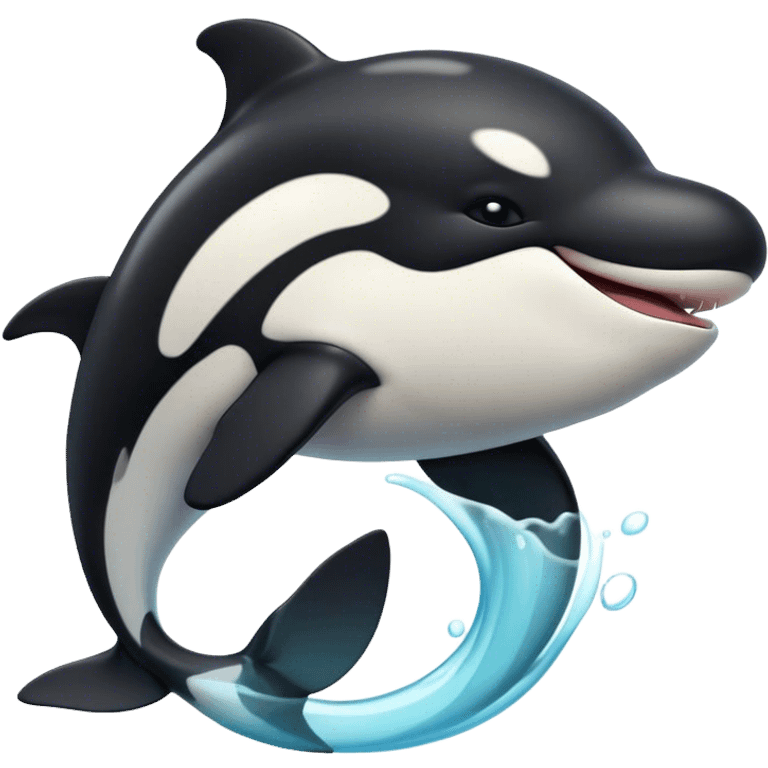 Cinematic Cute Yawning orca Portrait Emoji, Head tilted slightly with a dramatic, wide-open yawn, showcasing a sleek black-and-white body with gently relaxed fins and sleepy, half-closed eyes, Simplified yet irresistibly adorable features, highly detailed, glowing with a soft, cozy marine glow, high shine, relaxed yet expressive, stylized with a dash of whimsical deep-sea charm, soft glowing outline, capturing the essence of a drowsy yet affectionate orca that appears ready to stretch out in the waves for a nap! emoji