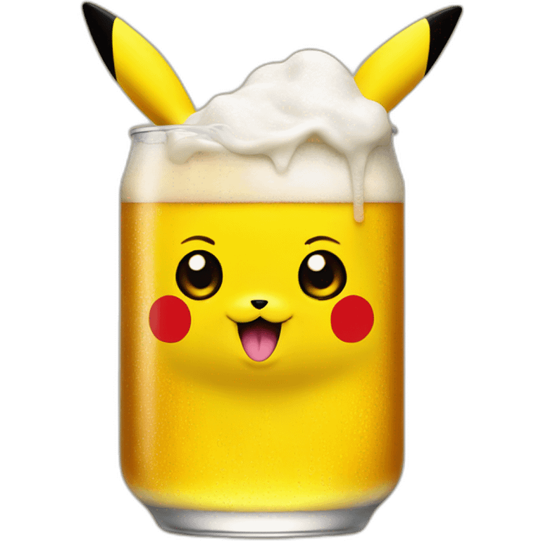 Pikachu drink à beer  emoji