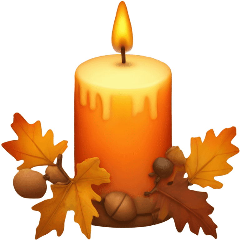 Autumn vibes candle  emoji