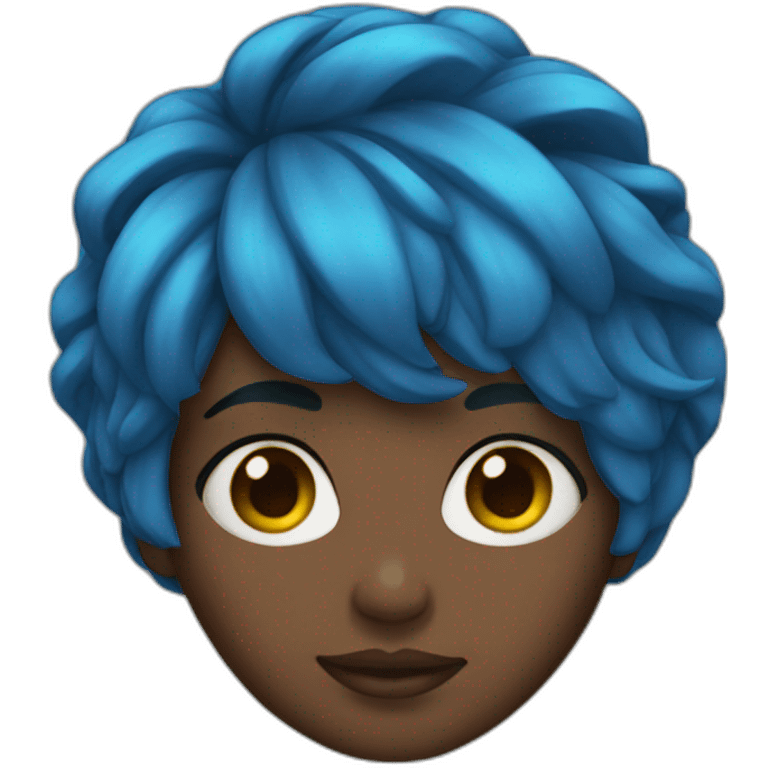 girl blue hair emoji