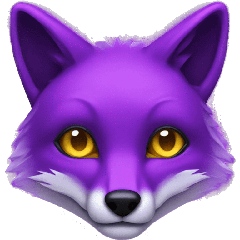 Purple fox/vixen with neon purple effects emoji