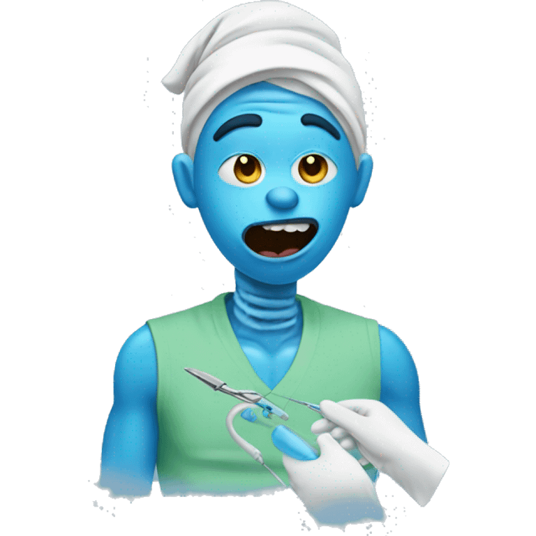 Blue Grinch getting surgery emoji