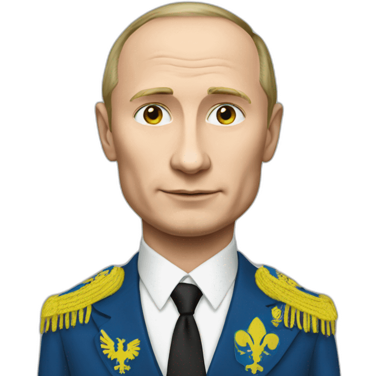 Putin with Ukrainian flag emoji