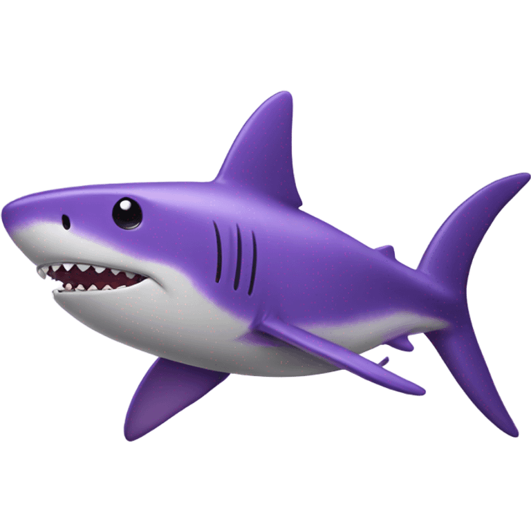 A purple shark with a mustache emoji