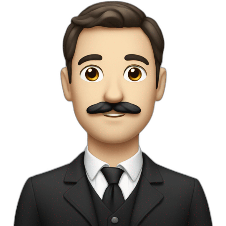 french guy with black moustache emoji