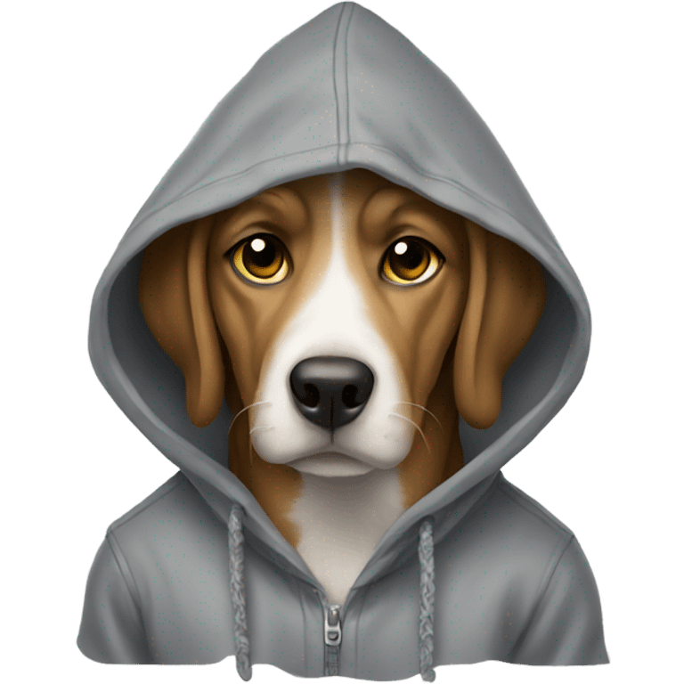 Dog wearing hoodie  emoji