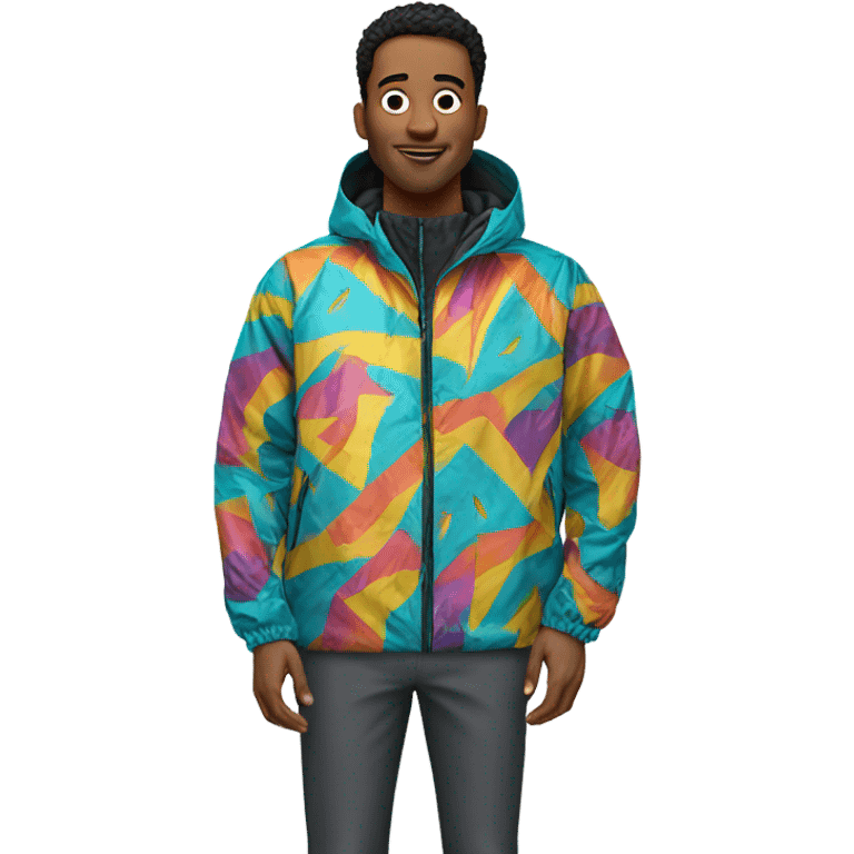 cartoony ai image of a windbreaker emoji