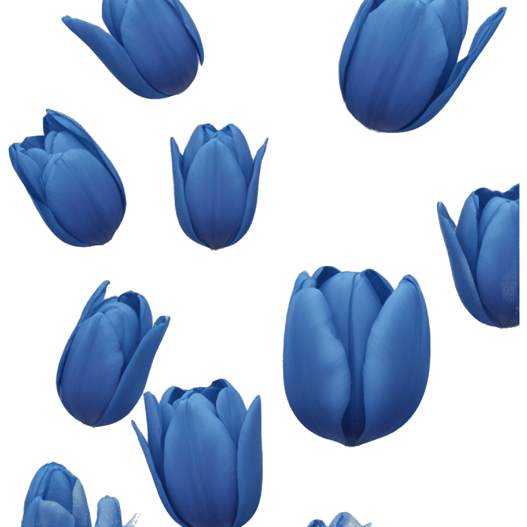 Blue tulip emoji