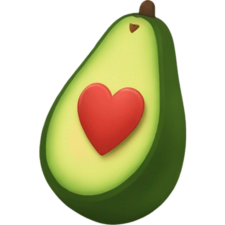 Avocado with heart emoji