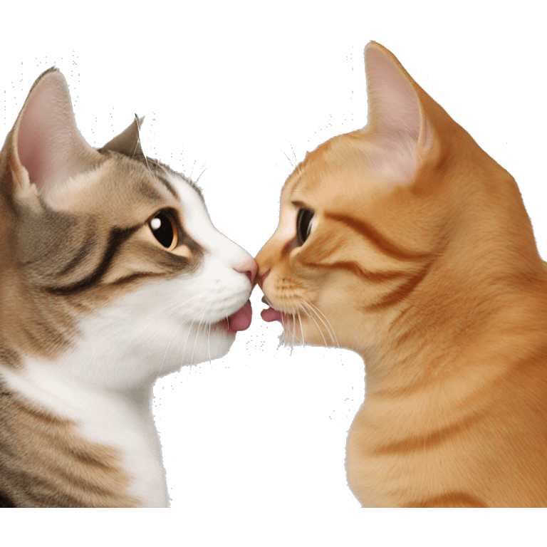 cat kisses cat emoji