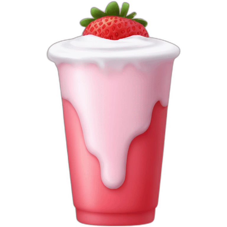 strawberry yogurt emoji