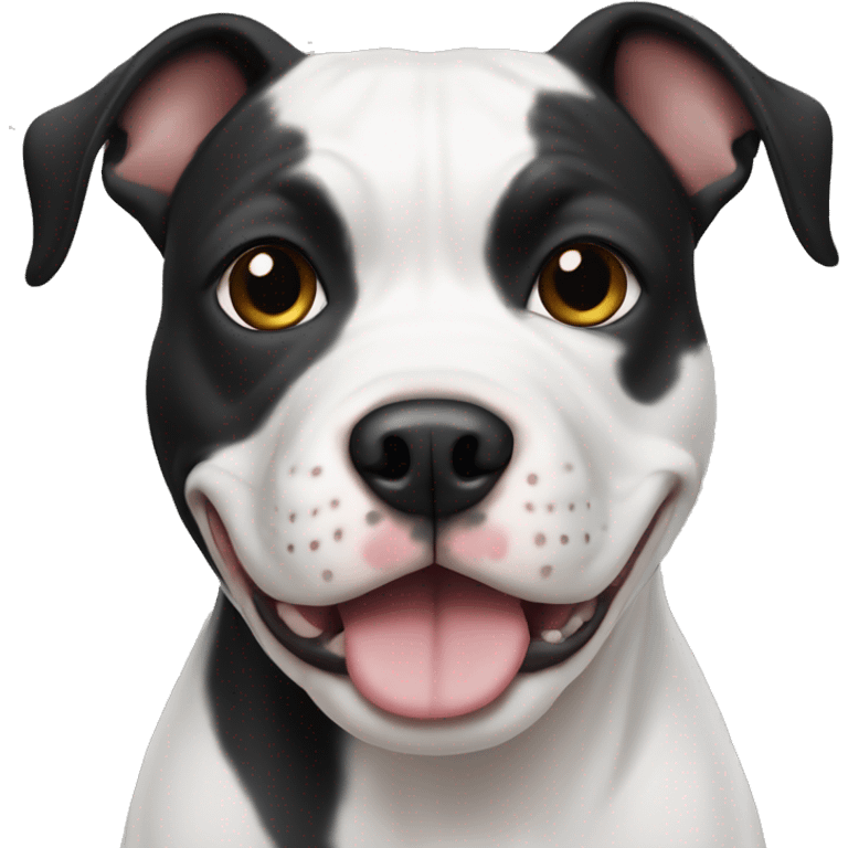 white and black pittbull dog emoji