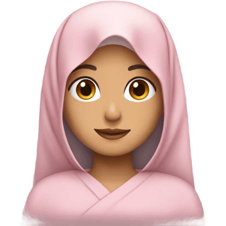 iranian girl pastel pink abaya emoji