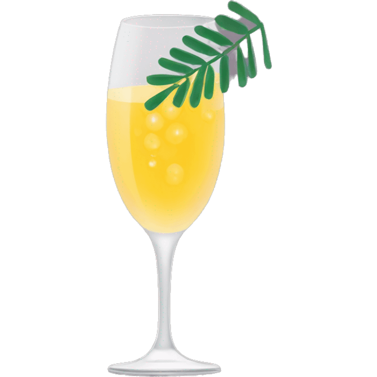 mimosa in a champagne glass emoji