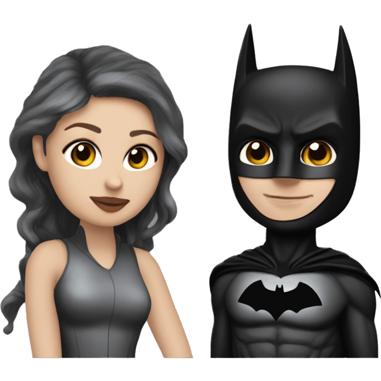 me and my girlfriend but i'm batman and she's catwoman emoji