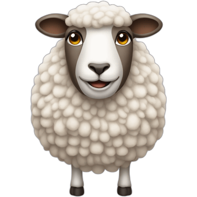 Sheep with humain face emoji