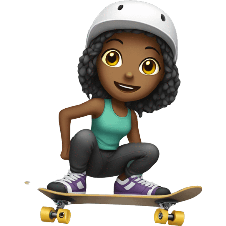 Skateboarding girl emoji