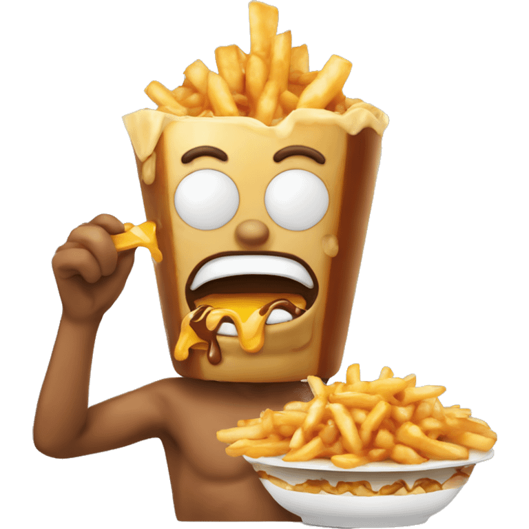 Poutine mange une poutine emoji