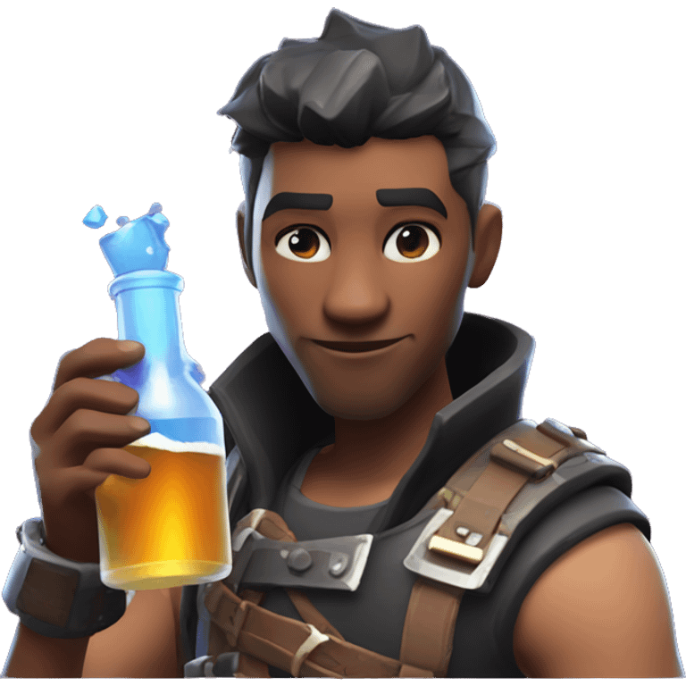 Fortnite player drinking mini shield potion  emoji