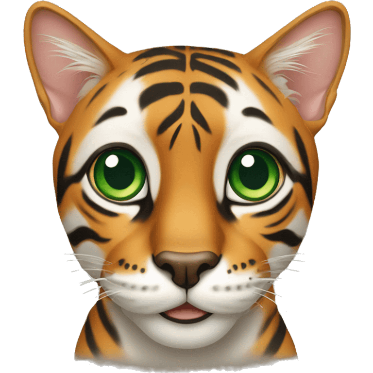 Bengal avec les yeux vert emoji