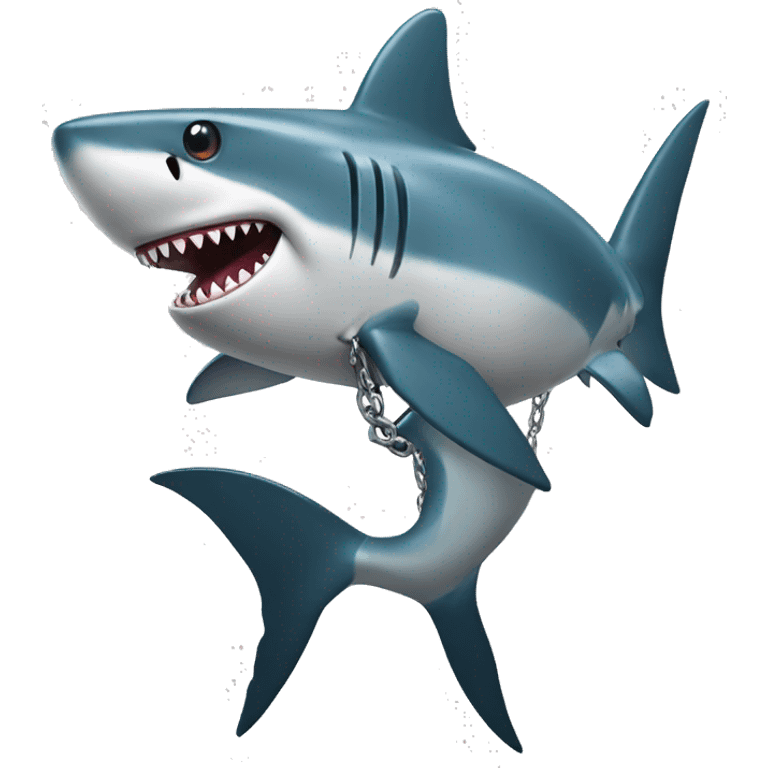 Shark with chain emoji