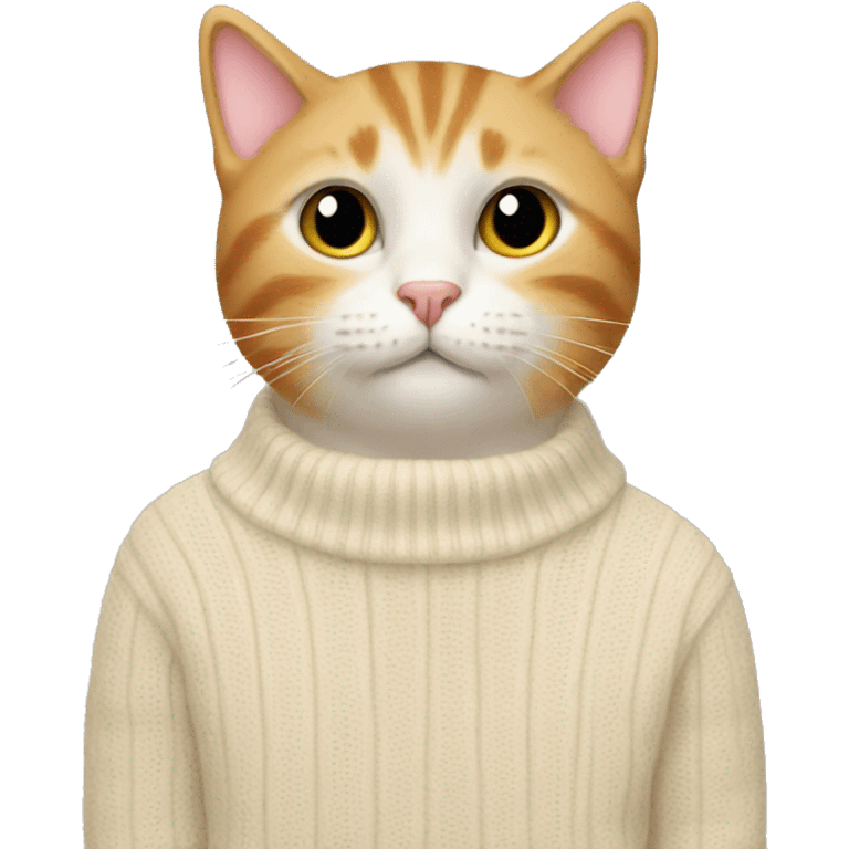 Cat wearing a Jcrew sweater  emoji