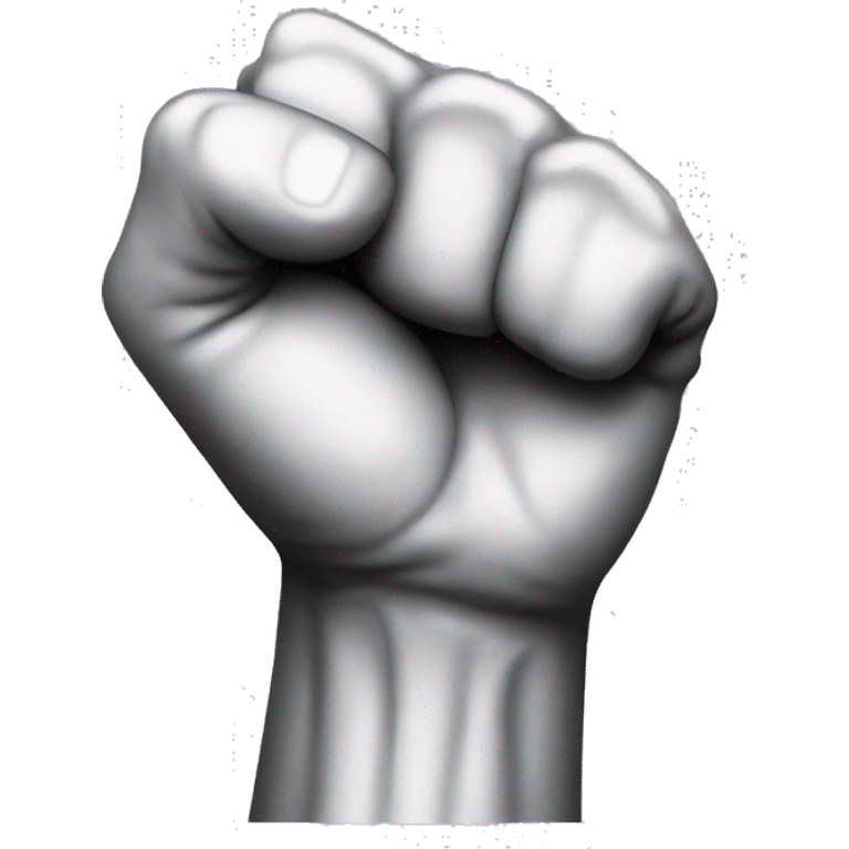 Raised fist with arm included as an expression of frustration emoji