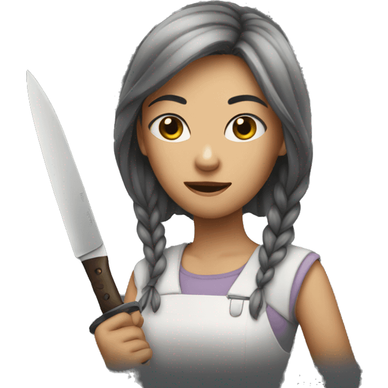 Girl with knife  emoji