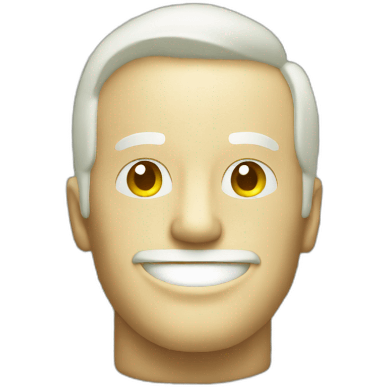 white happy man head money emoji