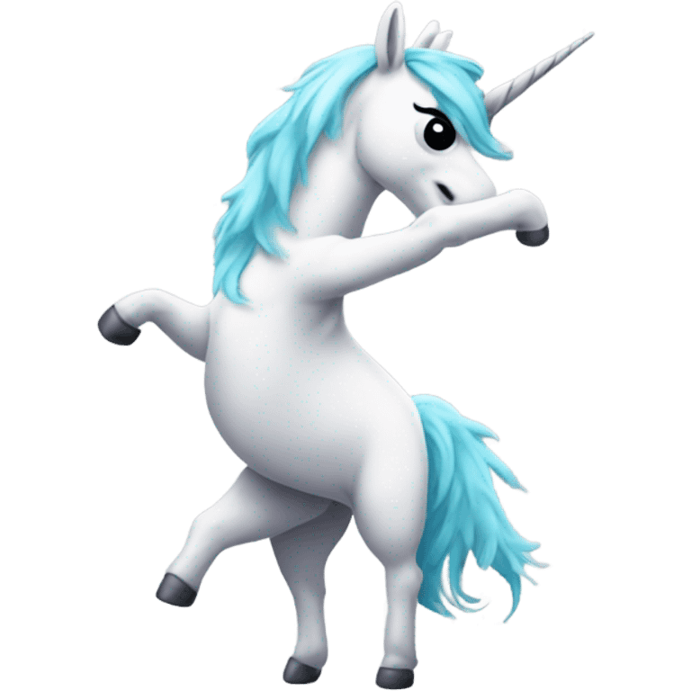 Unicorn dabbing emoji