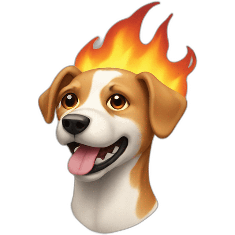 burning dog emoji