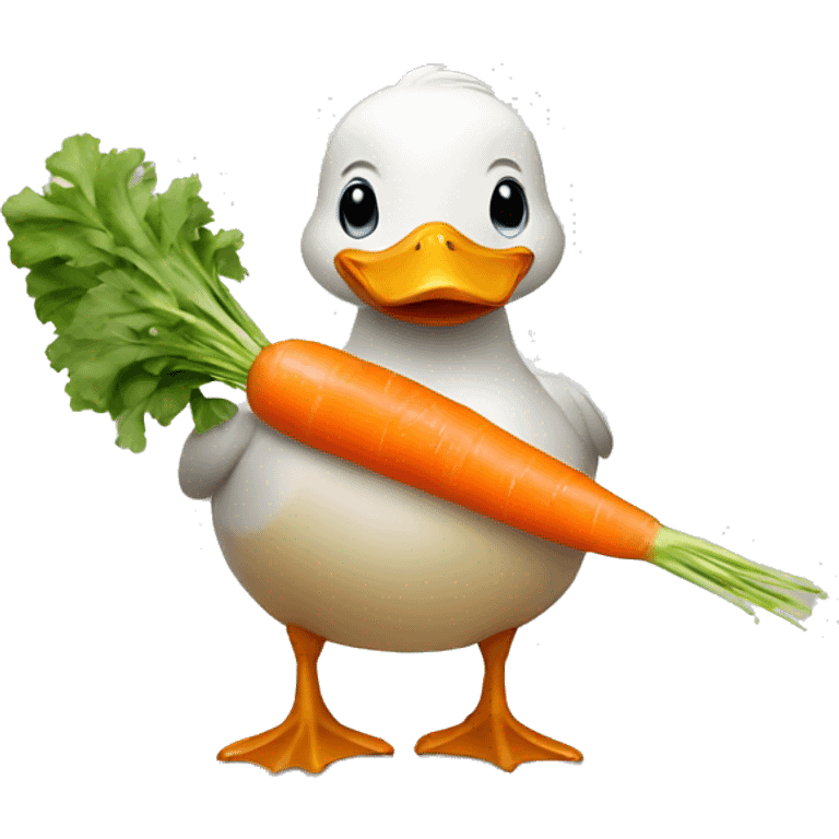 duck holding carrot emoji