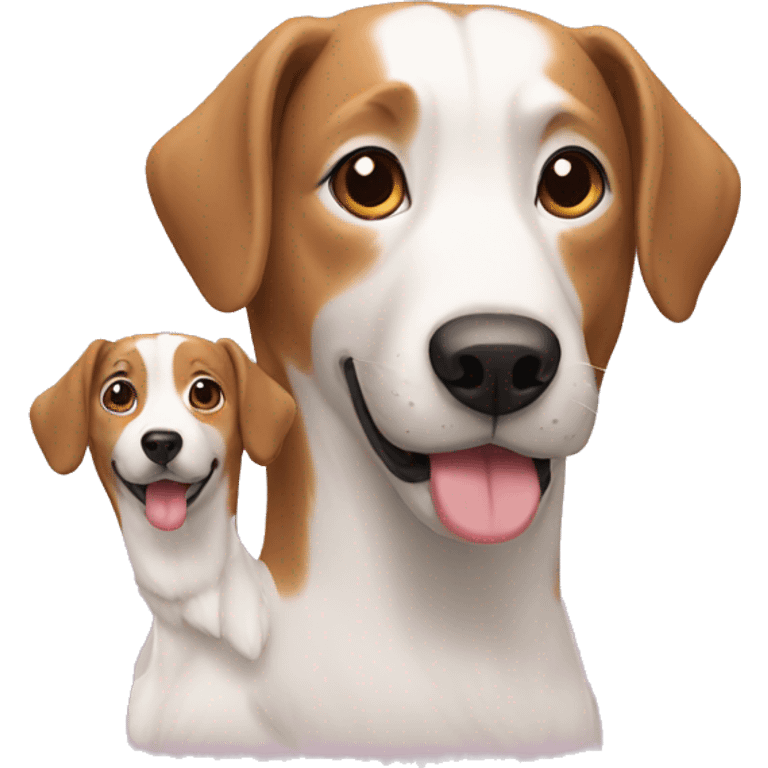 Dog with female adult emoji