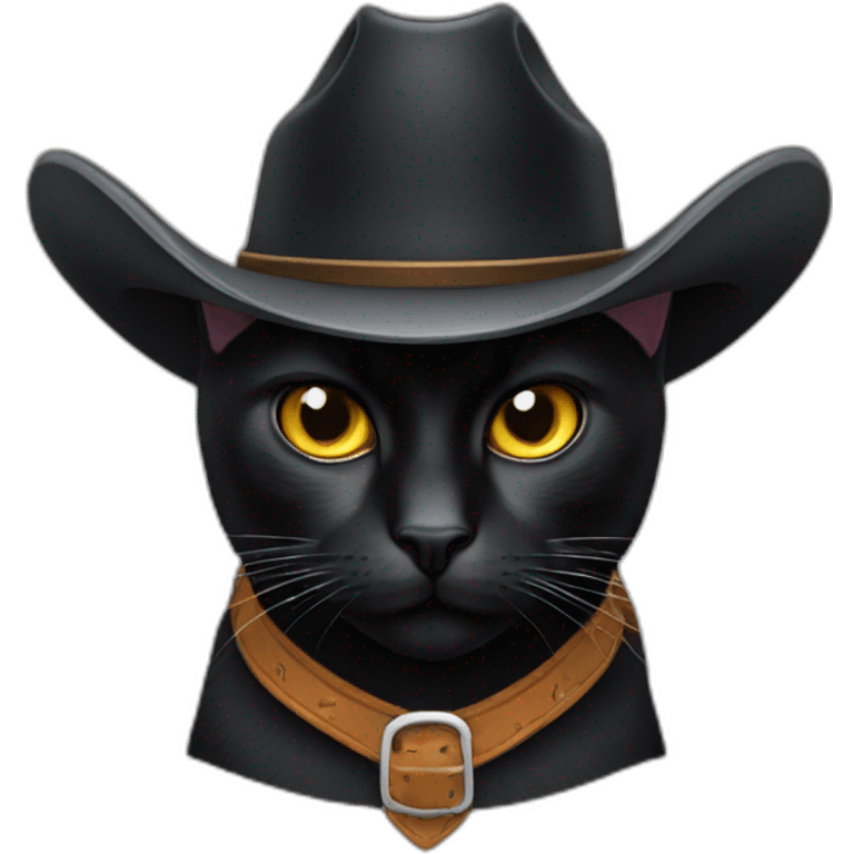 black cat cowboy hat emoji