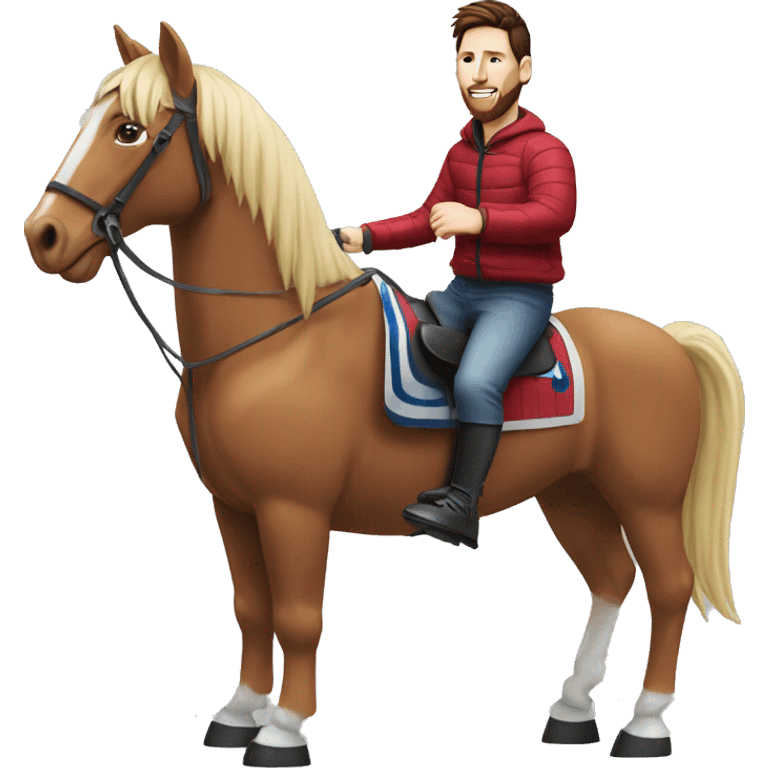 Messi sur un cheval emoji