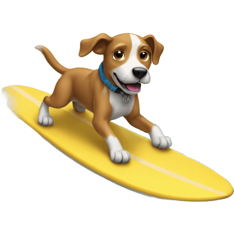 Dog surfing emoji