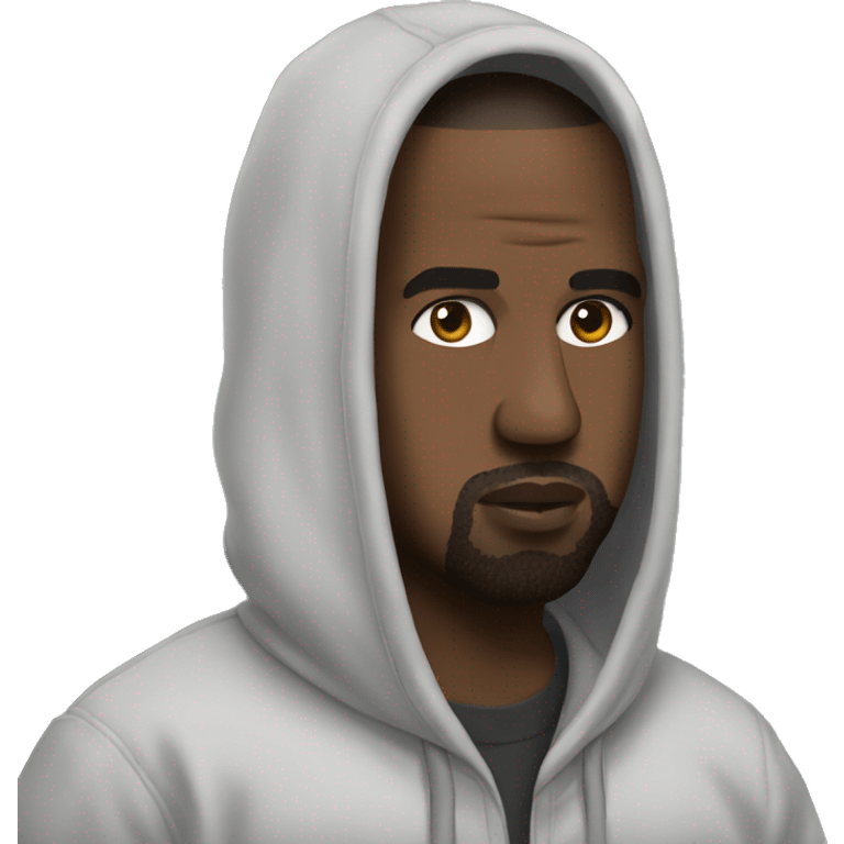 Kanye wearing a hoodie emoji