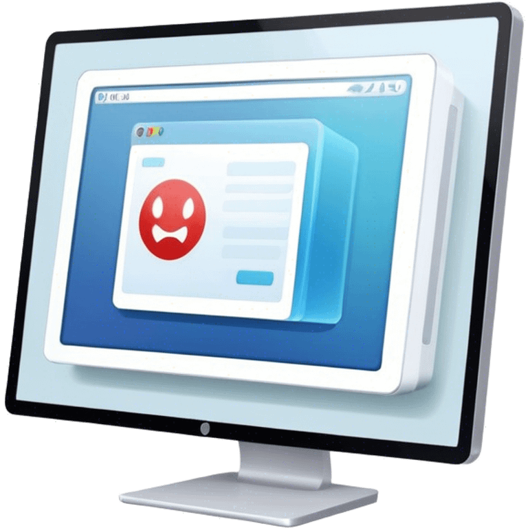 Create an emoji for UX/UI design. Show a monitor or tablet with a web interface mockup displayed on the screen. Use modern, professional colors. Do not include any emojis or smiley faces. Make the background transparent. emoji