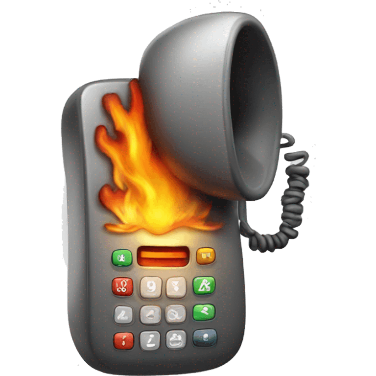 Telefono che va a fuoco emoji