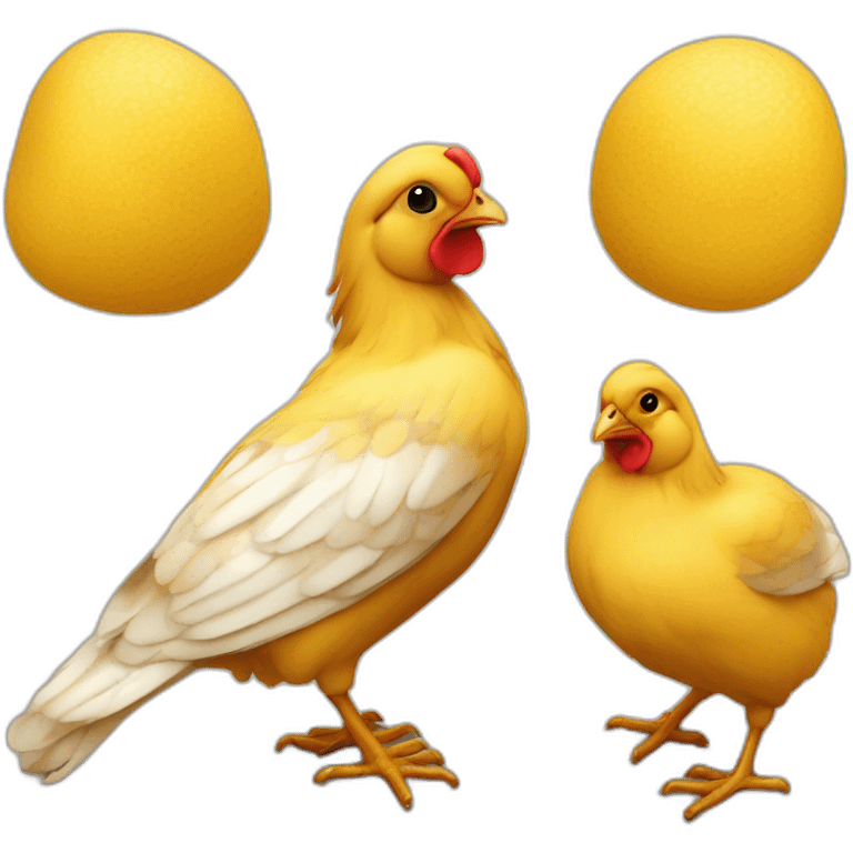 poussin qui tient une boitte de pringels emoji