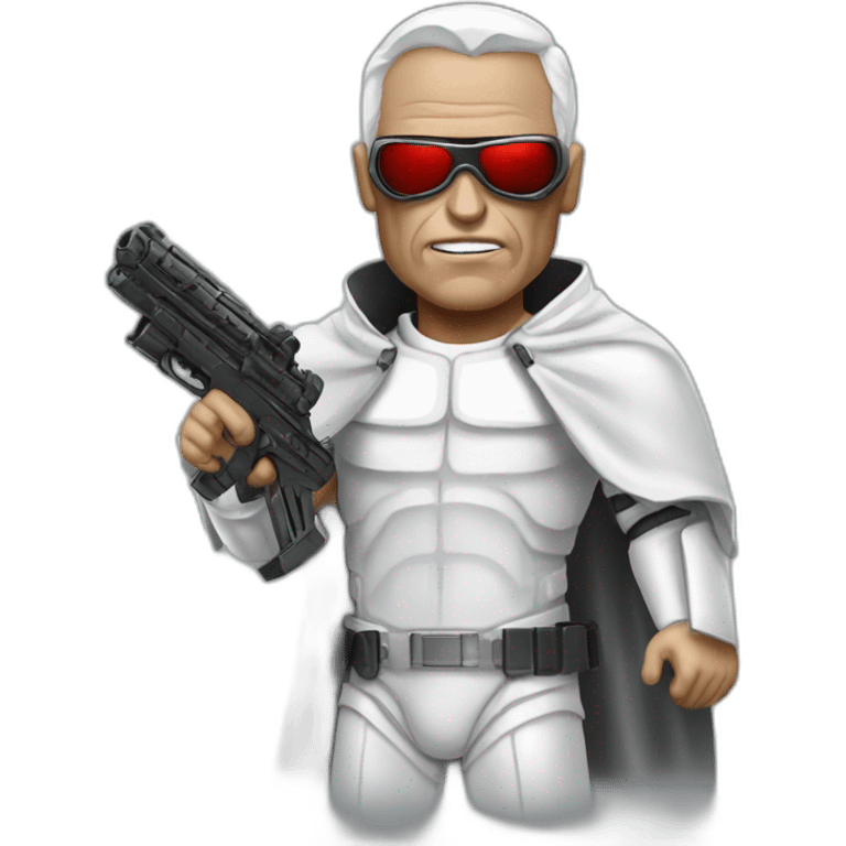 Francisco pope dressed like the terminator emoji