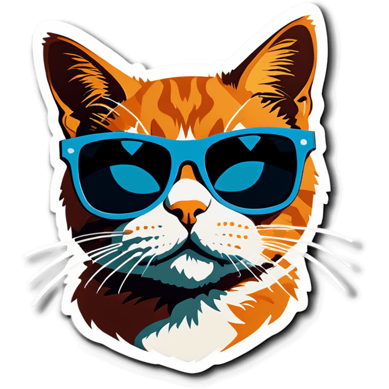 Cat with sunglasses emoji