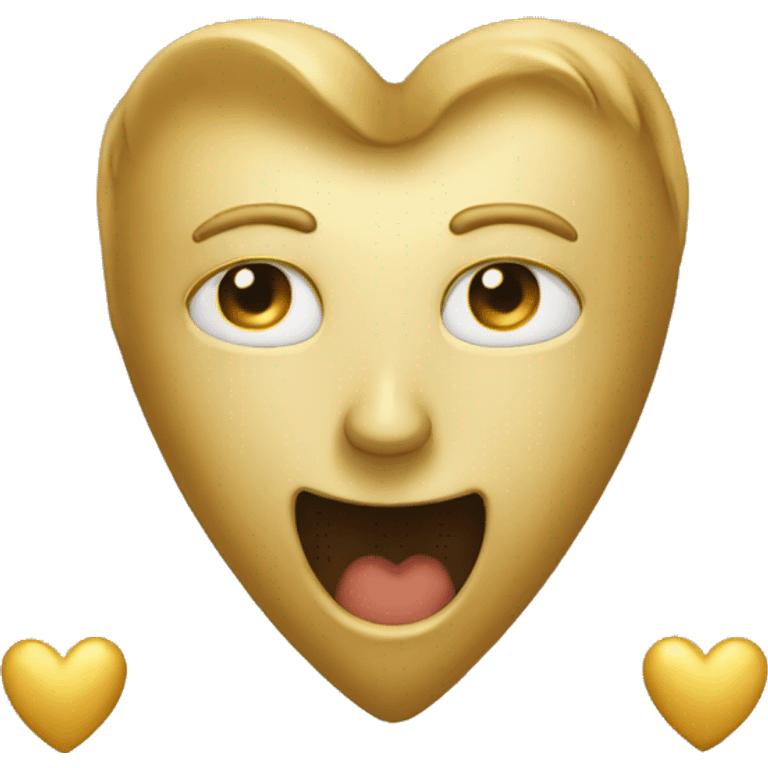 Golden heart emoji