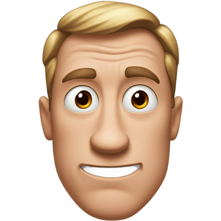 Realistic Mr incredible head with haircut and straight face and left eye facing left and right eye facing right and the THICCEST NOSE and the image is 0.01 percent to 0.1 percent deepfried emoji