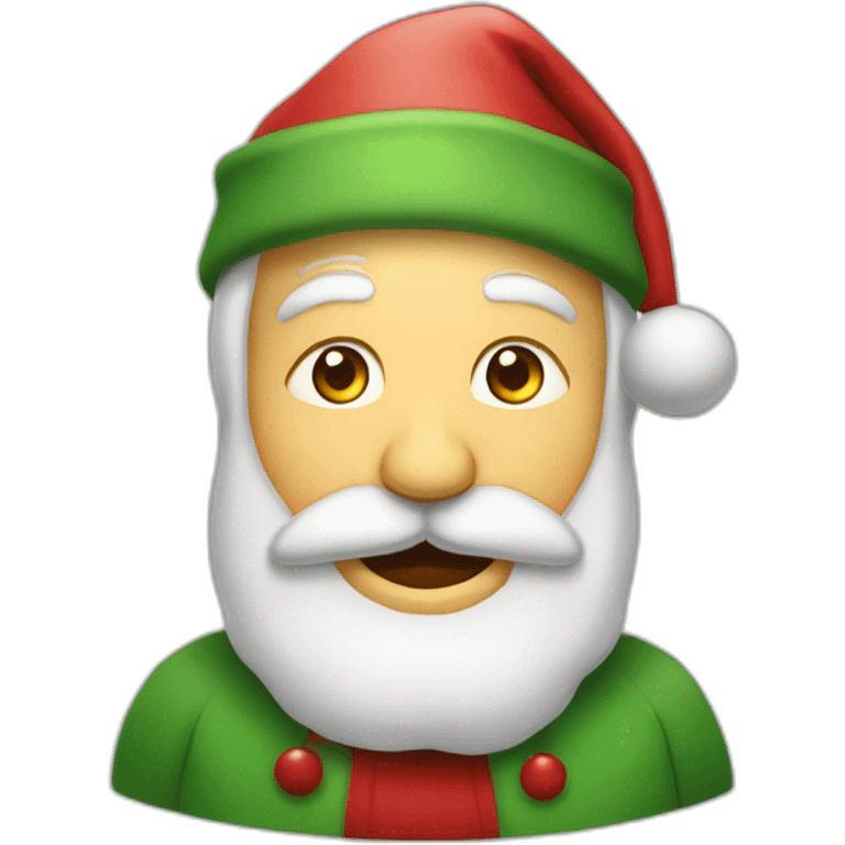 Père Noël qui fait un bisou emoji