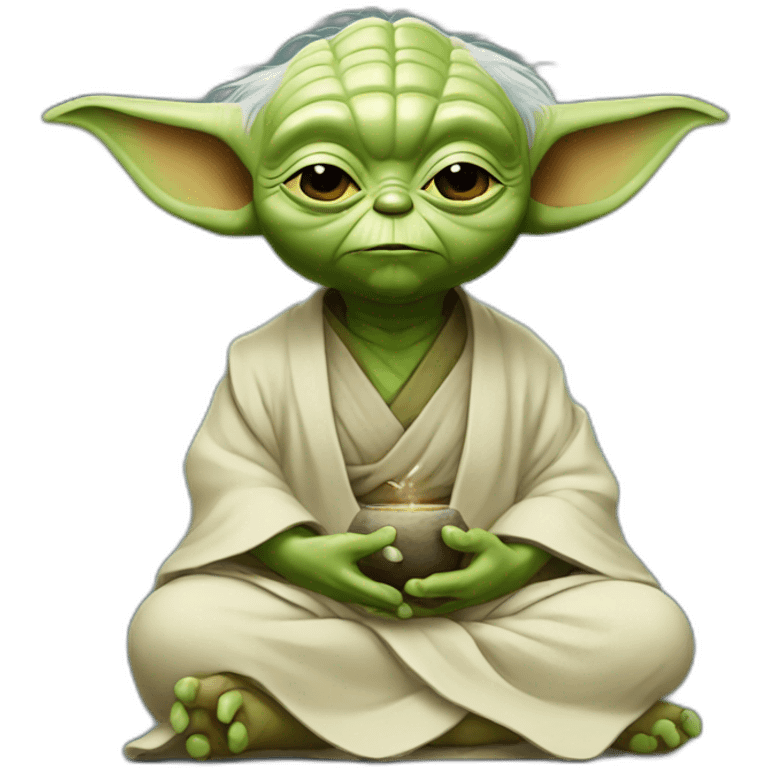 yoda meditando emoji