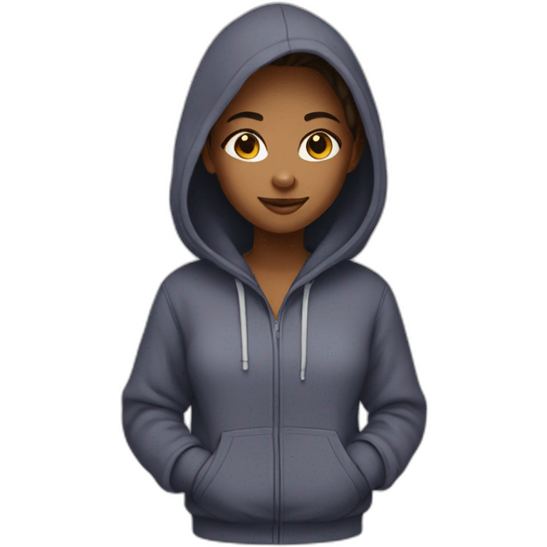 girl wearing a hoodie  emoji